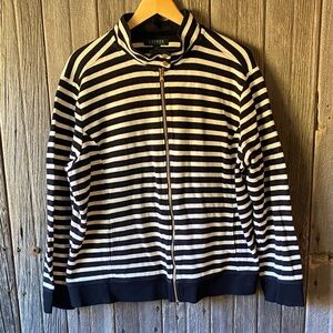 Ralph Lauren Black and White Striped Top